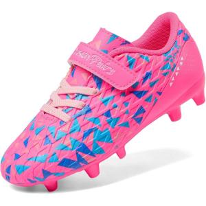 imageDREAM PAIRS Boys Girls Soccer Cleats Kids Football Shoes for LittleBig Kid SDSO2307KHot PinkRoyal Blue