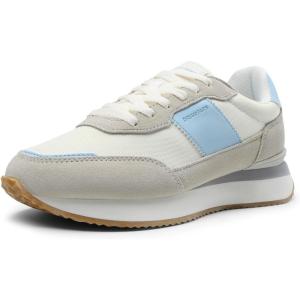 imageDREAM PAIRS Women Fashion Sneakers Walking Tennis Sports Athletic Comfortable Lightweight Running Lace Up Retro Classic Casual SneakerWhiteBlue