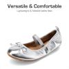 imageDREAM PAIRS Girls Ballet Flats Dress Shoes Mary Janes Ballerina ShoesSilver