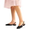 imageDREAM PAIRS Slingback Ballet Flats for Women Square Cap Toe Low Heel Dress Shoes Comfortable Work Flats for Office Party Wedding Business CasualBlack