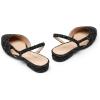 imageDREAM PAIRS Slingback Ballet Flats for Women Square Cap Toe Low Heel Dress Shoes Comfortable Work Flats for Office Party Wedding Business CasualBlack