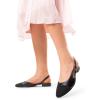 imageDREAM PAIRS Slingback Ballet Flats for Women Square Cap Toe Low Heel Dress Shoes Comfortable Work Flats for Office Party Wedding Business CasualBlackpu