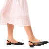 imageDREAM PAIRS Slingback Ballet Flats for Women Square Cap Toe Low Heel Dress Shoes Comfortable Work Flats for Office Party Wedding Business CasualBlackpu