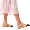 imageDREAM PAIRS Slingback Ballet Flats for Women Square Cap Toe Low Heel Dress Shoes Comfortable Work Flats for Office Party Wedding Business CasualNude