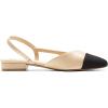 imageDREAM PAIRS Slingback Ballet Flats for Women Square Cap Toe Low Heel Dress Shoes Comfortable Work Flats for Office Party Wedding Business CasualNude