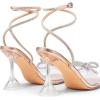 imageDREAM PAIRS Stiletto Bow Heels for Women Strappy Sparkly Rhinestone Square Toe Clear Crystal High Sandals for Party WeddingRose Goldpu
