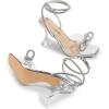 imageDREAM PAIRS Stiletto Bow Heels for Women Strappy Sparkly Rhinestone Square Toe Clear Crystal High Sandals for Party WeddingSilverpu