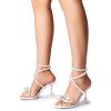 imageDREAM PAIRS Stiletto Bow Heels for Women Strappy Sparkly Rhinestone Square Toe Clear Crystal High Sandals for Party WeddingWhitepearl