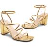 imageDREAM PAIRS Womens Heels Chunky Block Strappy Square Open Toe Ankle Buckle Heeled Sandals Wedding Party Dress Shoes IndieGoldpu