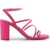 imageDREAM PAIRS Womens Heels Chunky Block Strappy Square Open Toe Ankle Buckle Heeled Sandals Wedding Party Dress Shoes IndieHot Pink