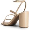 imageDREAM PAIRS Womens Heels Chunky Block Strappy Square Open Toe Ankle Buckle Heeled Sandals Wedding Party Dress Shoes IndieNude