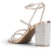 imageDREAM PAIRS Womens Heels Chunky Block Strappy Square Open Toe Ankle Buckle Heeled Sandals Wedding Party Dress Shoes IndieRose Goldrhinestone