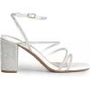 imageDREAM PAIRS Womens Heels Chunky Block Strappy Square Open Toe Ankle Buckle Heeled Sandals Wedding Party Dress Shoes IndieWhiterhinestone