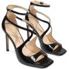 imageDREAM PAIRS Womens High Heels Sexy Cross Square Open Toe Strappy Dressy Sexy Stylish Stilettos Heels SandalsBlackpat