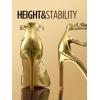 imageDREAM PAIRS Womens High Heels Sexy Cross Square Open Toe Strappy Dressy Sexy Stylish Stilettos Heels SandalsGoldpat