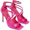 imageDREAM PAIRS Womens High Heels Sexy Cross Square Open Toe Strappy Dressy Sexy Stylish Stilettos Heels SandalsHot Pinksatin