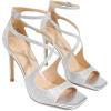 imageDREAM PAIRS Womens High Heels Sexy Cross Square Open Toe Strappy Dressy Sexy Stylish Stilettos Heels SandalsSilverglitter