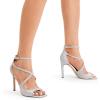 imageDREAM PAIRS Womens High Heels Sexy Cross Square Open Toe Strappy Dressy Sexy Stylish Stilettos Heels SandalsSilverglitter