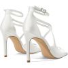 imageDREAM PAIRS Womens High Heels Sexy Cross Square Open Toe Strappy Dressy Sexy Stylish Stilettos Heels SandalsWhitesatin