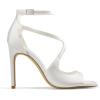 imageDREAM PAIRS Womens High Heels Sexy Cross Square Open Toe Strappy Dressy Sexy Stylish Stilettos Heels SandalsWhitesatin