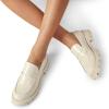 imageDREAM PAIRS Womens Loafers Lug Sole Slip On Platform Chunky Penny Loafers for Women Dressy and Work Business Casual Shoes for WomenBeigepat
