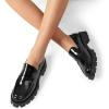 imageDREAM PAIRS Womens Loafers Lug Sole Slip On Platform Chunky Penny Loafers for Women Dressy and Work Business Casual Shoes for WomenBlackpat