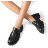 imageDREAM PAIRS Womens Loafers Lug Sole Slip On Platform Chunky Penny Loafers for Women Dressy and Work Business Casual Shoes for WomenBlackpu
