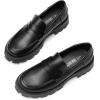 imageDREAM PAIRS Womens Loafers Lug Sole Slip On Platform Chunky Penny Loafers for Women Dressy and Work Business Casual Shoes for WomenBlackpu
