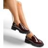 imageDREAM PAIRS Womens Loafers Lug Sole Slip On Platform Chunky Penny Loafers for Women Dressy and Work Business Casual Shoes for WomenBurgundypat