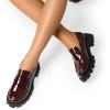 imageDREAM PAIRS Womens Loafers Lug Sole Slip On Platform Chunky Penny Loafers for Women Dressy and Work Business Casual Shoes for WomenBurgundypat