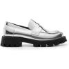 imageDREAM PAIRS Womens Loafers Lug Sole Slip On Platform Chunky Penny Loafers for Women Dressy and Work Business Casual Shoes for WomenSilverpat