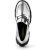 imageDREAM PAIRS Womens Loafers Lug Sole Slip On Platform Chunky Penny Loafers for Women Dressy and Work Business Casual Shoes for WomenSilverpat