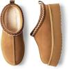 imageDREAM PAIRS Womens Slippers for Women Genuine Suede Platform Cozy FuzzyEasy Womens Platform Slipon Slippers Winter Fluffy Warm Comfy Furry Shoes for Outdoor Indoor HouseChestnut