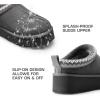 imageDREAM PAIRS Womens Slippers for Women Genuine Suede Platform Cozy FuzzyEasy Womens Platform Slipon Slippers Winter Fluffy Warm Comfy Furry Shoes for Outdoor Indoor HouseGrey