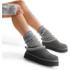 imageDREAM PAIRS Womens Slippers for Women Genuine Suede Platform Cozy FuzzyEasy Womens Platform Slipon Slippers Winter Fluffy Warm Comfy Furry Shoes for Outdoor Indoor HouseGrey