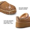 imageDREAM PAIRS Womens Slippers for Women Genuine Suede Platform Cozy FuzzyEasy Womens Platform Slipon Slippers Winter Fluffy Warm Comfy Furry Shoes for Outdoor Indoor HouseChestnut