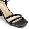 imageDREAM PAIRS Womens Strappy Round Heels Open Square Toe Ankle Strap Party Sandals Dress ShoesBlackpu