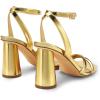 imageDREAM PAIRS Womens Strappy Round Heels Open Square Toe Ankle Strap Party Sandals Dress ShoesGoldpu