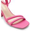 imageDREAM PAIRS Womens Strappy Round Heels Open Square Toe Ankle Strap Party Sandals Dress ShoesHot Pinkpu
