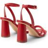 imageDREAM PAIRS Womens Strappy Round Heels Open Square Toe Ankle Strap Party Sandals Dress ShoesRedpu