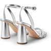 imageDREAM PAIRS Womens Strappy Round Heels Open Square Toe Ankle Strap Party Sandals Dress ShoesSilverpu