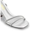 imageDREAM PAIRS Womens Strappy Round Heels Open Square Toe Ankle Strap Party Sandals Dress ShoesSilverrhinestone