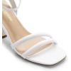 imageDREAM PAIRS Womens Strappy Round Heels Open Square Toe Ankle Strap Party Sandals Dress ShoesWhitepu