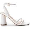 imageDREAM PAIRS Womens Strappy Round Heels Open Square Toe Ankle Strap Party Sandals Dress ShoesWhitepu