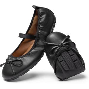 imageDREAM PAIRS Girls Ballet Flats Dress Shoes Mary Janes Ballerina ShoesBlack