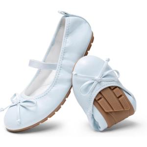 imageDREAM PAIRS Girls Ballet Flats Dress Shoes Mary Janes Ballerina ShoesLight Blue
