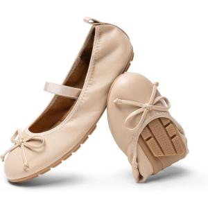 imageDREAM PAIRS Girls Ballet Flats Dress Shoes Mary Janes Ballerina ShoesNude