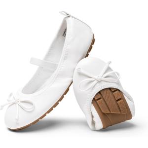 imageDREAM PAIRS Girls Ballet Flats Dress Shoes Mary Janes Ballerina ShoesWhite