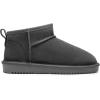 imageDREAM PAIRS Ankle Winter Mini Boots for Women Genuine Suede Faux Fur Lining Water Resistant Warm Snow Boots Slip On Memory Foam Comfort Booties FuzzyClassicGrey