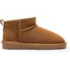 imageDREAM PAIRS Ankle Winter Mini Boots for Women Genuine Suede Faux Fur Lining Water Resistant Warm Snow Boots Slip On Memory Foam Comfort Booties FuzzyClassicChestnut